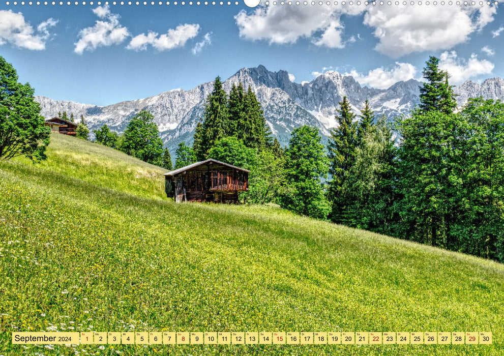 Wilder Kaiser - Skigebiet, Wanderparadies und Filmkulisse (CALVENDO Premium Wandkalender 2024)