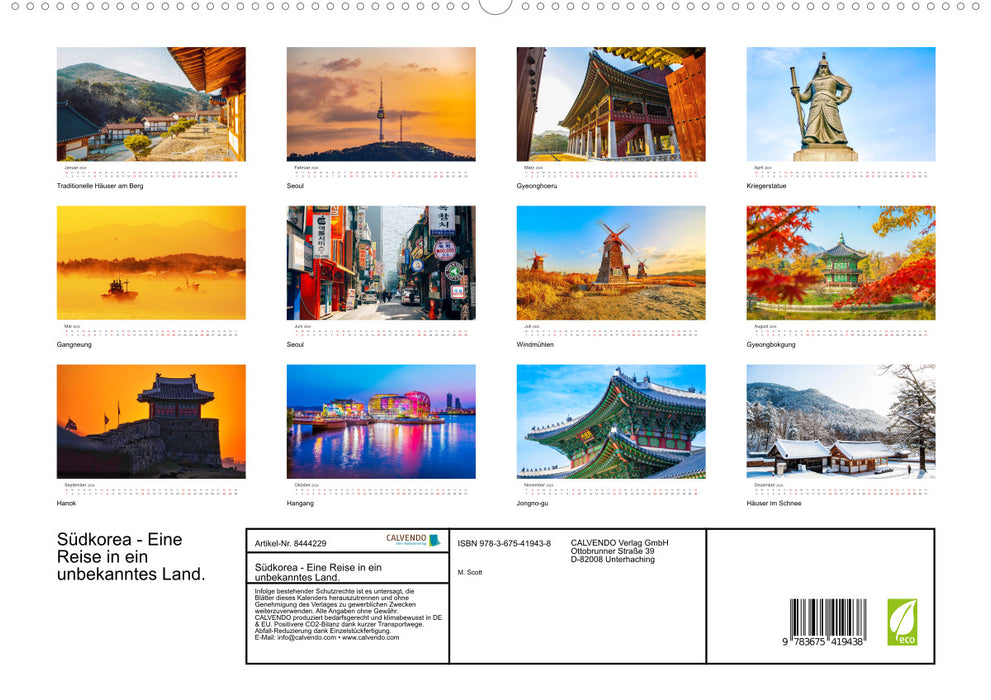 South Korea - A journey to an unknown country. (CALVENDO Premium Wall Calendar 2024) 