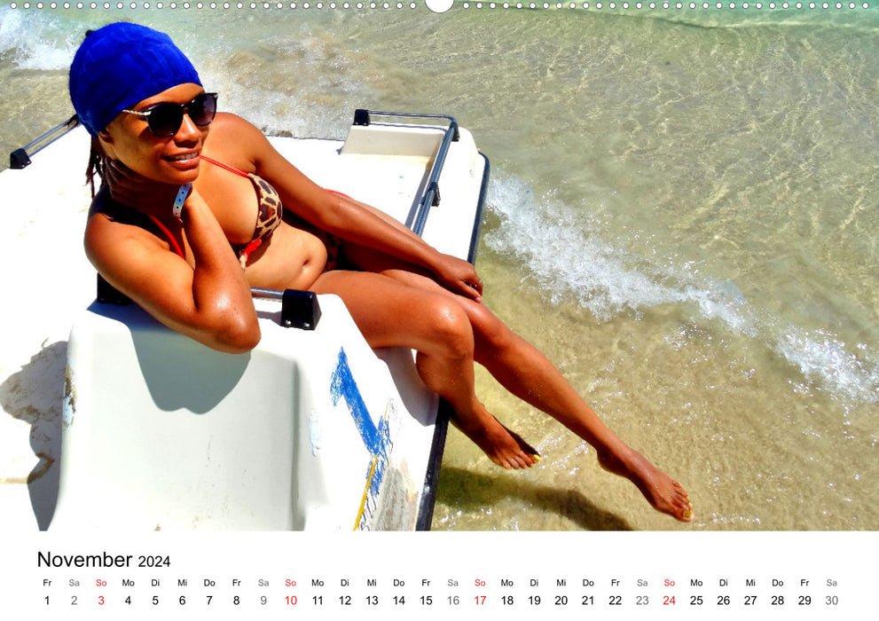 Meeres-Lust - Strandnixen in Kuba (CALVENDO Wandkalender 2024)