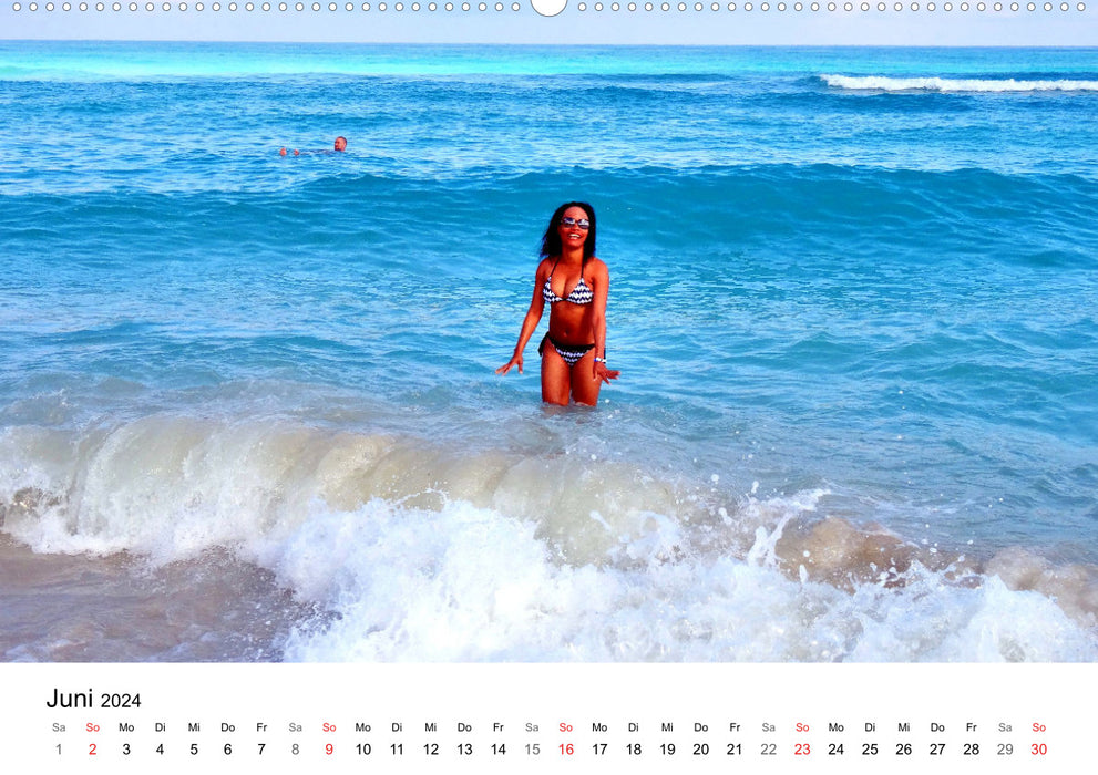 Meeres-Lust - Strandnixen in Kuba (CALVENDO Wandkalender 2024)