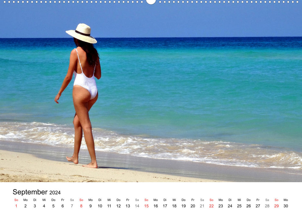 Meeres-Lust - Strandnixen in Kuba (CALVENDO Wandkalender 2024)