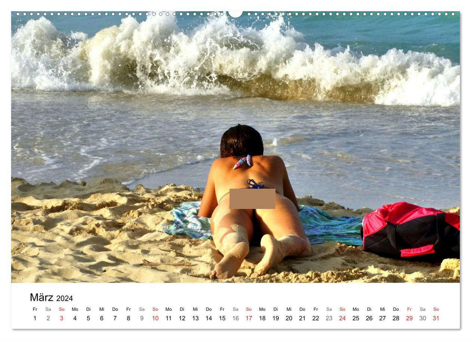 Meeres-Lust - Strandnixen in Kuba (CALVENDO Premium Wandkalender 2024)