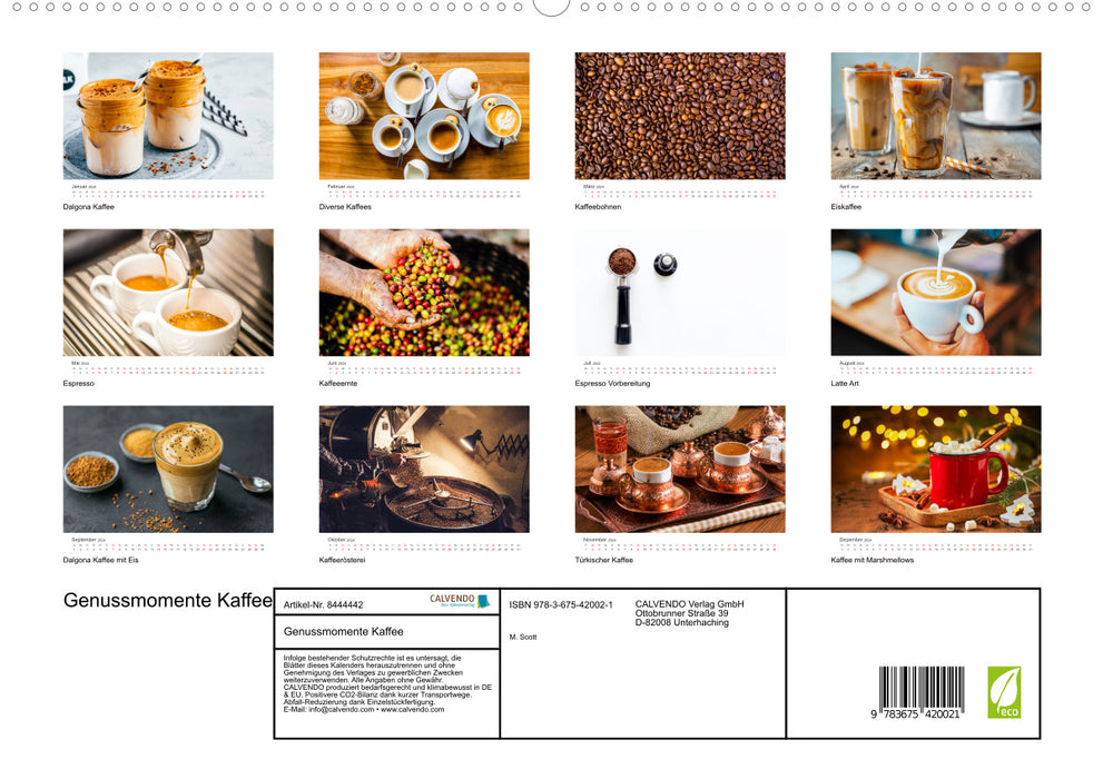 Genussmomente Kaffee (CALVENDO Premium Wandkalender 2024)