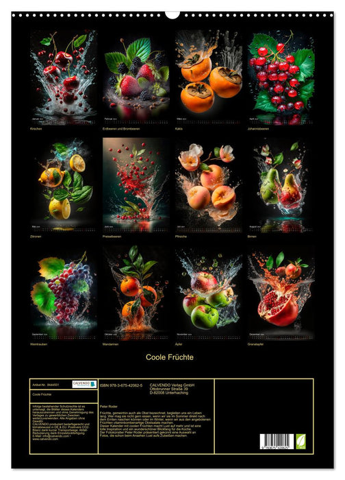 Coole Früchte (CALVENDO Wandkalender 2024)