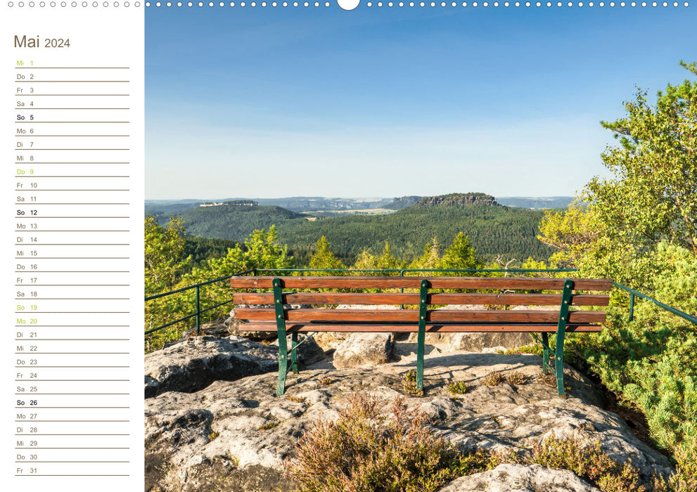 Pfaffenstein Perspektiven - Elbsandstein (CALVENDO Premium Wandkalender 2024)