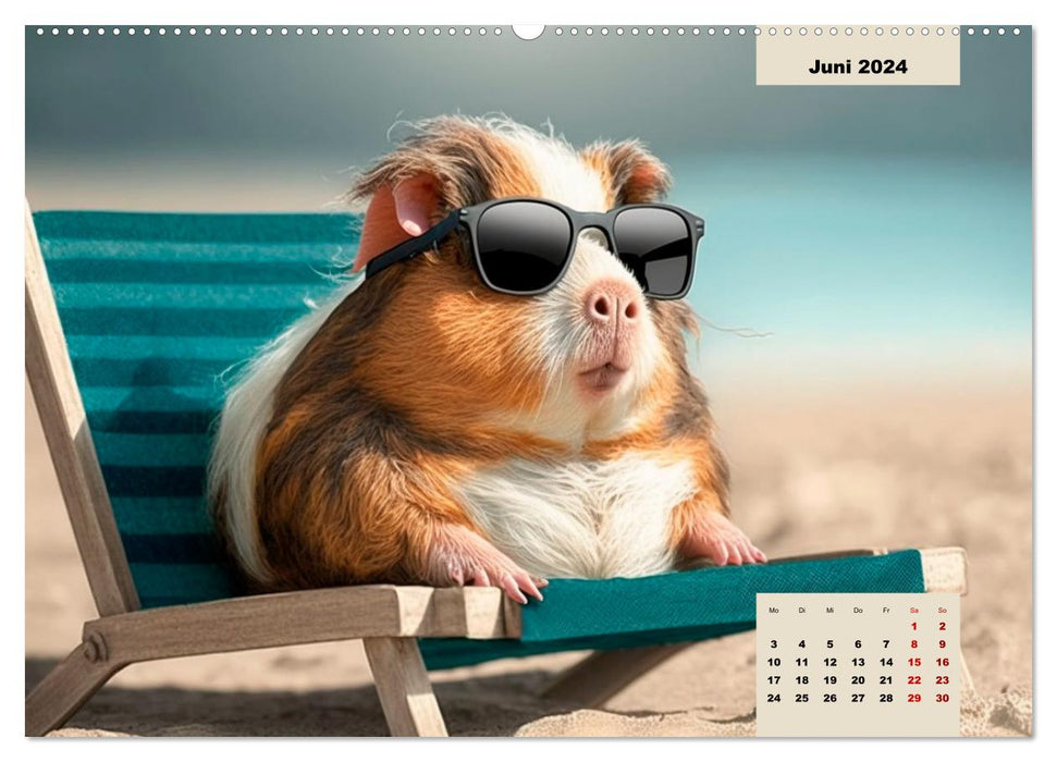Märchenhafte Merlis - Schweinegeile Illustrationen (CALVENDO Wandkalender 2024)