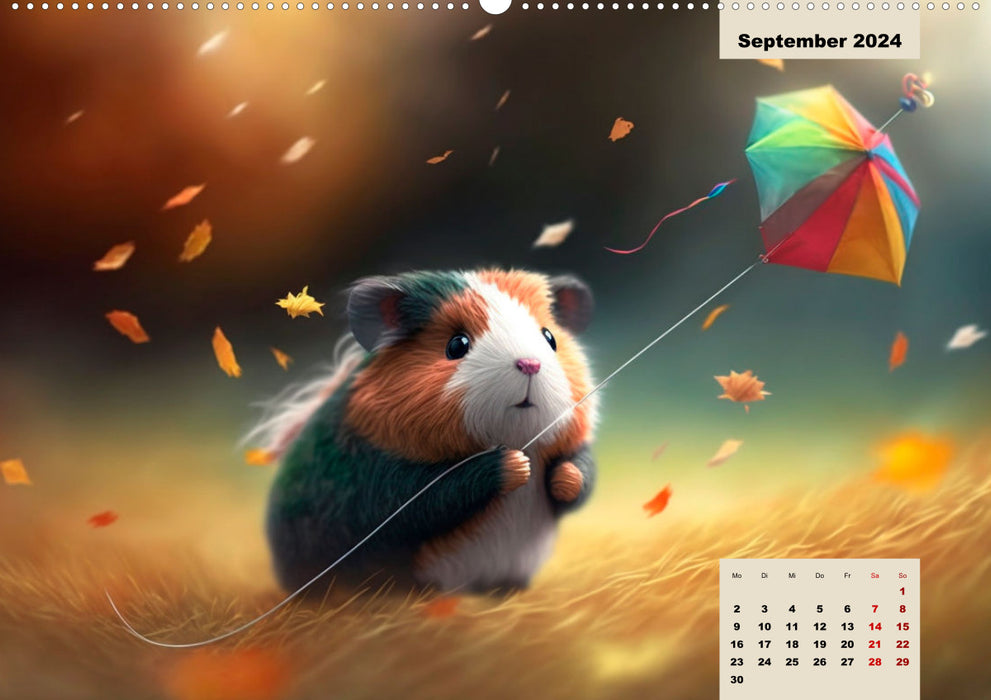 Märchenhafte Merlis - Schweinegeile Illustrationen (CALVENDO Wandkalender 2024)