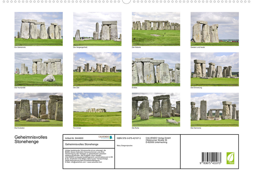 Geheimnisvolles Stonehenge (CALVENDO Premium Wandkalender 2024)
