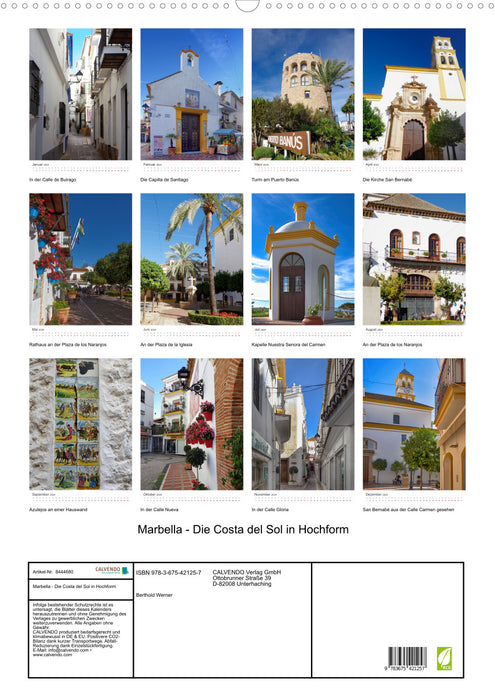 Marbella - Die Costa del Sol in Hochform (CALVENDO Wandkalender 2024)