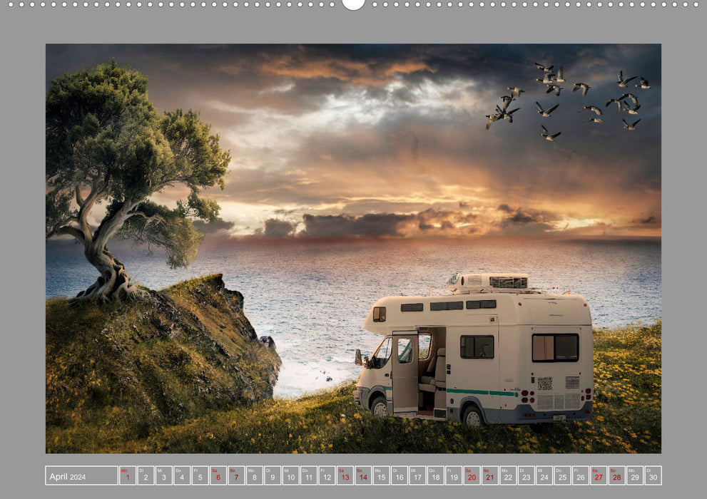 Camping macht glücklich! (CALVENDO Premium Wandkalender 2024)