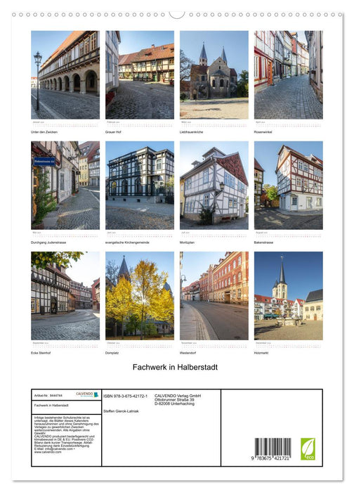 Fachwerk in Halberstadt (CALVENDO Premium Wandkalender 2024)