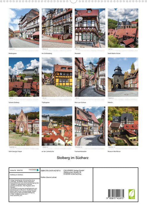 Stolberg im Südharz (CALVENDO Premium Wandkalender 2024)