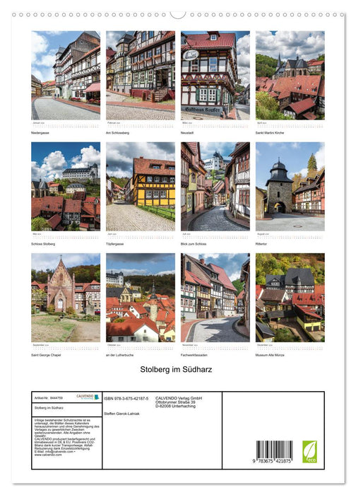 Stolberg in the South Harz (CALVENDO Premium Wall Calendar 2024) 