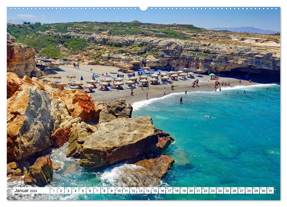 Traumstrände auf Kreta (CALVENDO Premium Wandkalender 2024)