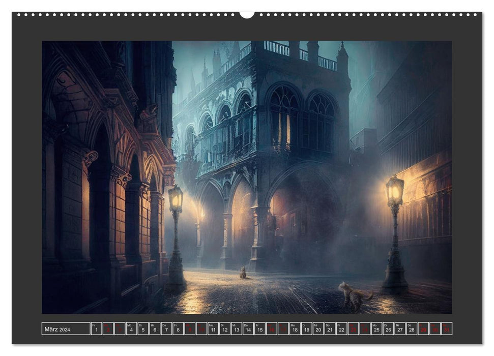 Secrets of the Dark City (CALVENDO Premium Wall Calendar 2024) 