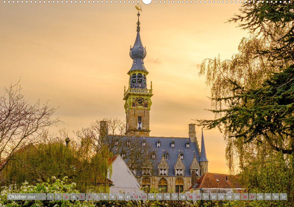 Ein Blick auf Veere in Zeeland (CALVENDO Premium Wandkalender 2024)