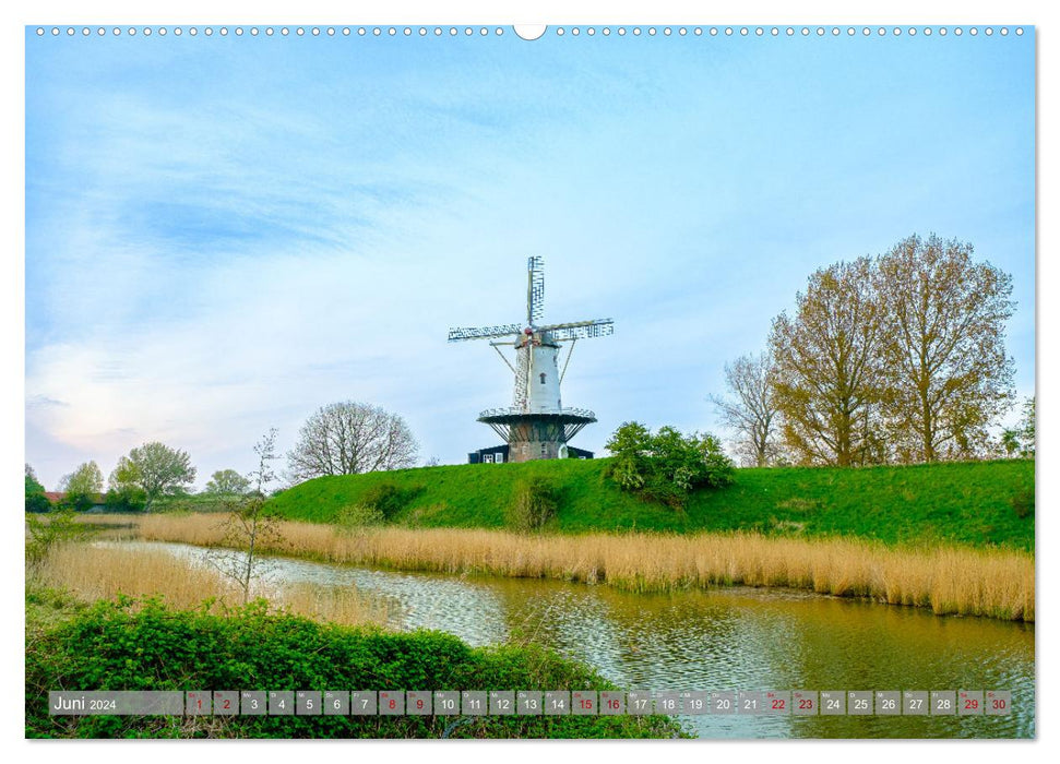 Ein Blick auf Veere in Zeeland (CALVENDO Premium Wandkalender 2024)