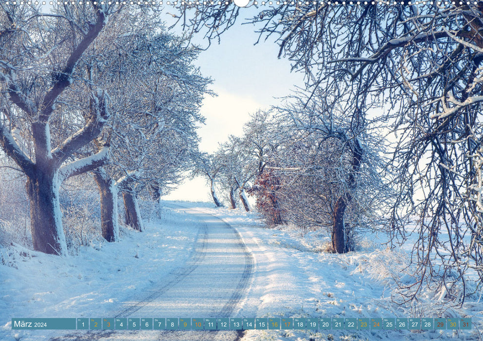 Winter im Meißner Hinterland (CALVENDO Wandkalender 2024)