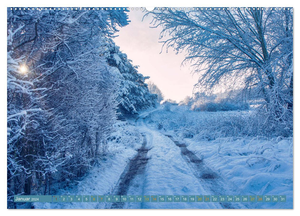 Winter in the Meissen Hinterland (CALVENDO Premium Wall Calendar 2024) 