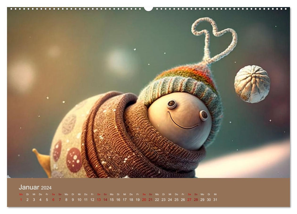 Slowness that enchants. The year in slow motion. (CALVENDO Premium Wall Calendar 2024) 