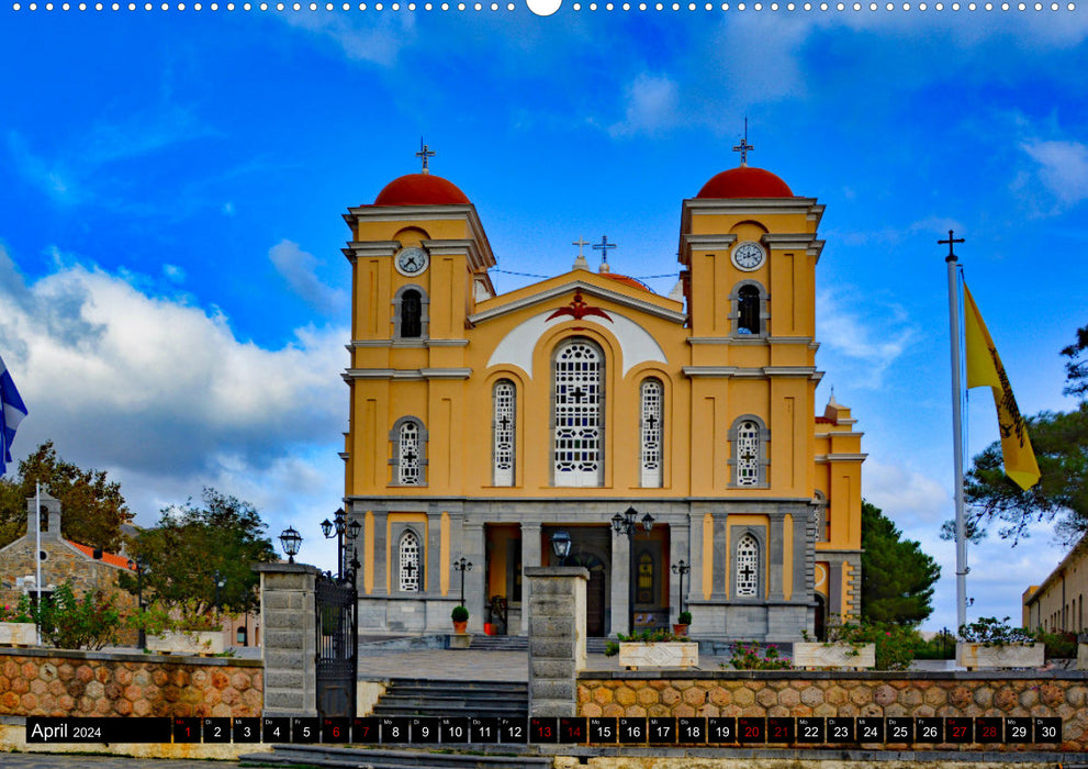 Klöster und Kirchen auf Kreta (CALVENDO Premium Wandkalender 2024)