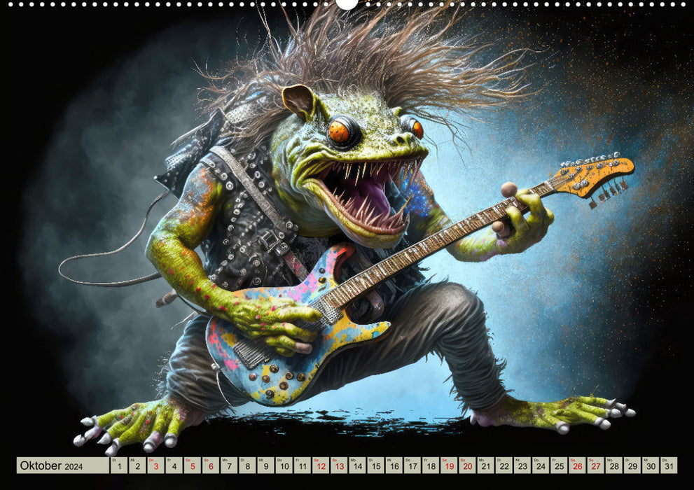 Frosch Konzert (CALVENDO Premium Wandkalender 2024)