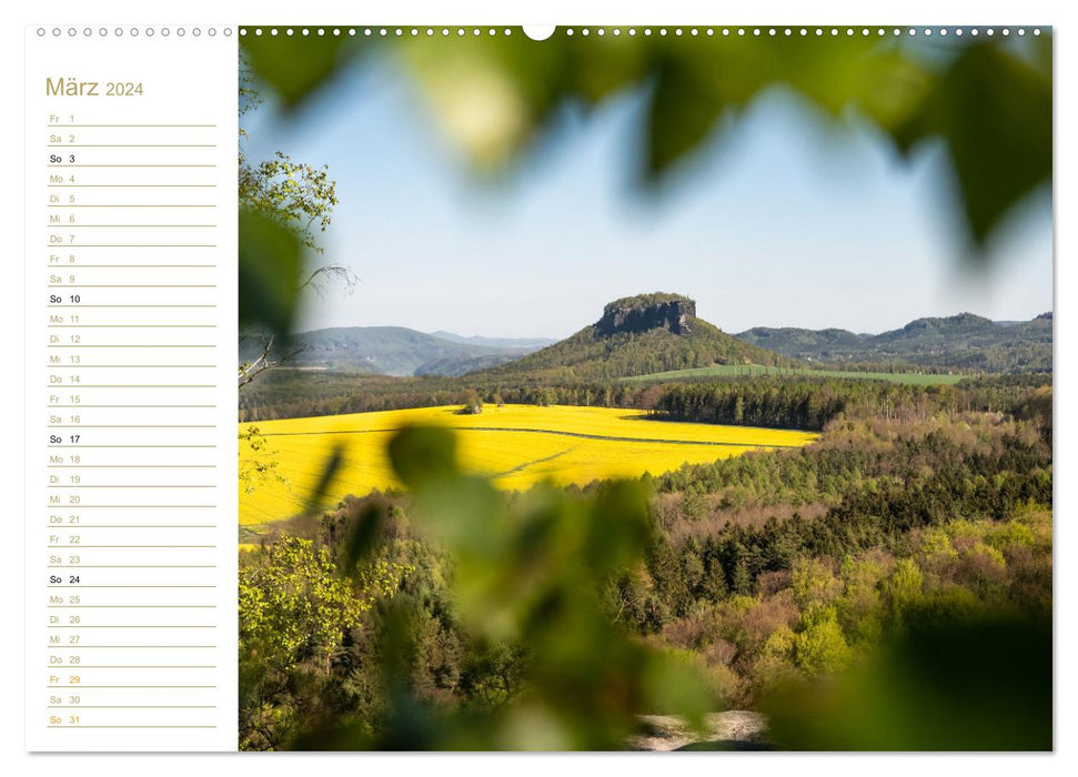 Lilienstein Perspektiven - Elbsandstein (CALVENDO Wandkalender 2024)