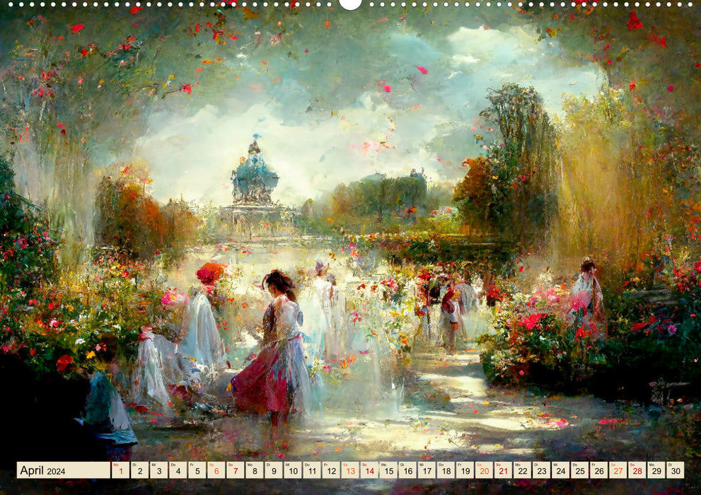 Paris - impressionistische Eindrücke (CALVENDO Wandkalender 2024)