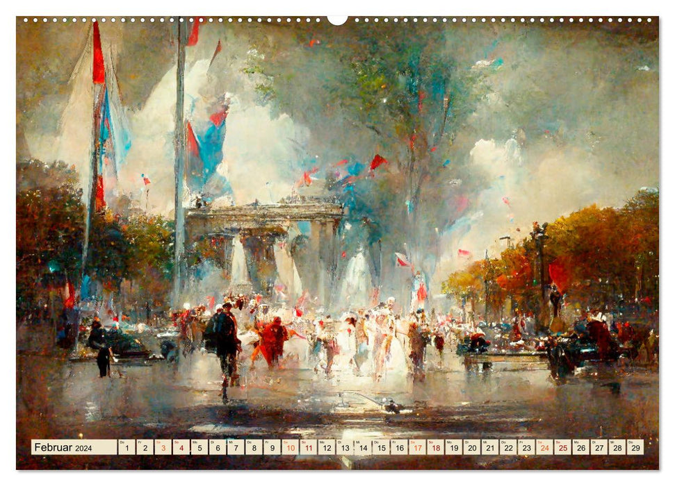 Paris - impressionistische Eindrücke (CALVENDO Premium Wandkalender 2024)