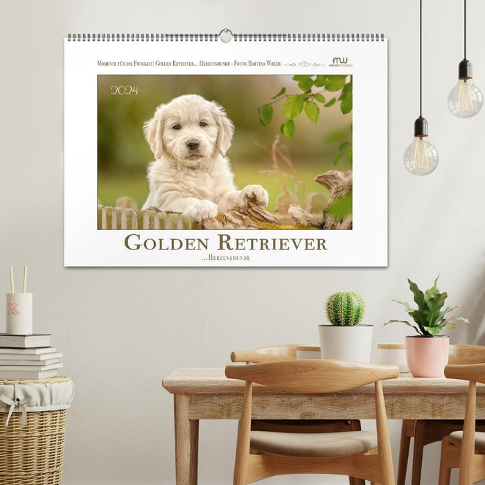 Golden Retriever... Herzenshunde (CALVENDO Wandkalender 2024)