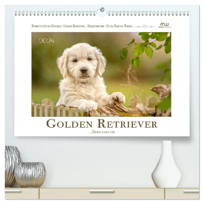 Golden Retriever... Herzenshunde (CALVENDO Premium Wandkalender 2024)