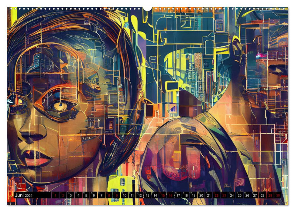 Abstrakt color Art (CALVENDO Wandkalender 2024)