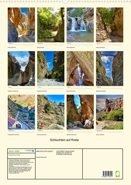 Gorges on Crete (CALVENDO wall calendar 2024) 