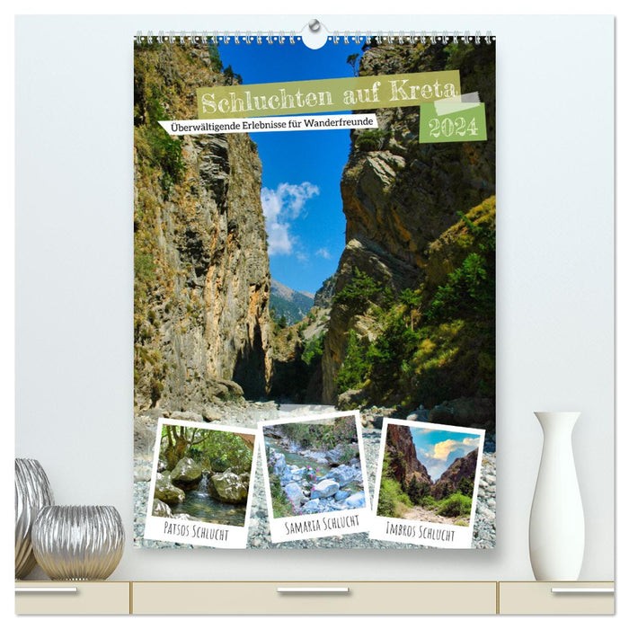 Schluchten auf Kreta (CALVENDO Premium Wandkalender 2024)