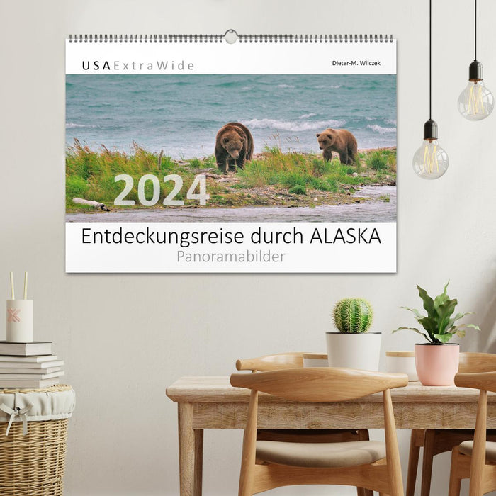 Entdeckungsreise durch ALASKA Panoramabilder (CALVENDO Wandkalender 2024)