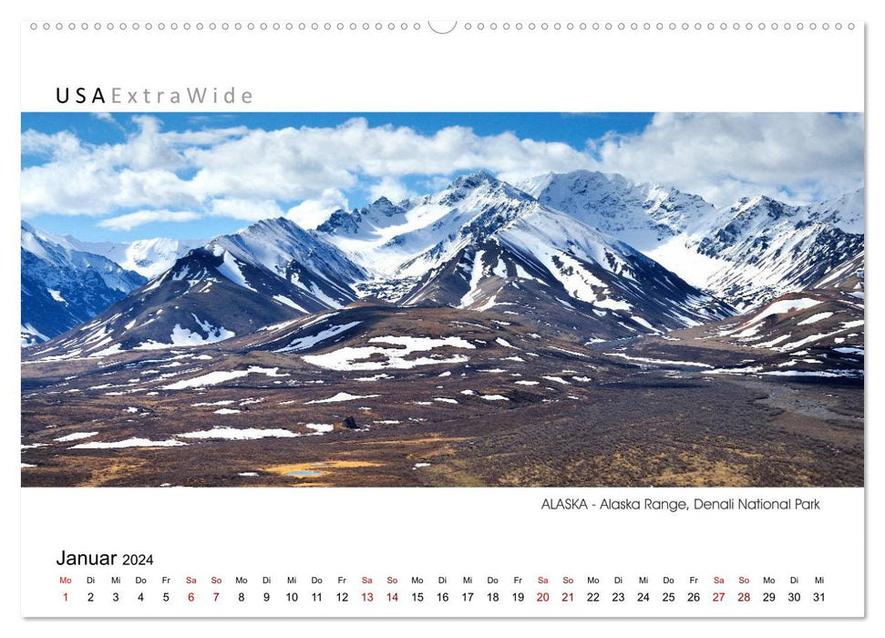 Entdeckungsreise durch ALASKA Panoramabilder (CALVENDO Wandkalender 2024)