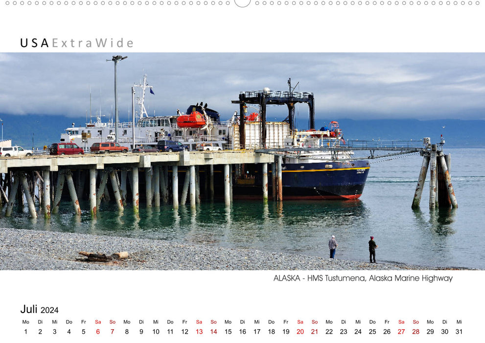 Journey of discovery through ALASKA panoramic images (CALVENDO wall calendar 2024) 