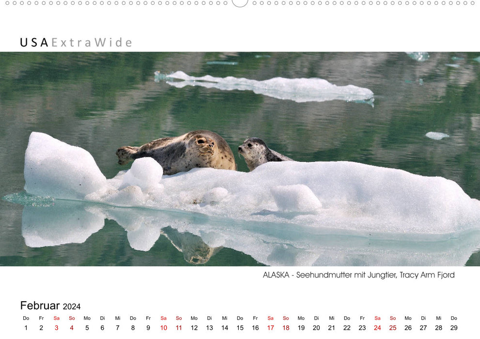 Journey of discovery through ALASKA panoramic images (CALVENDO Premium Wall Calendar 2024) 