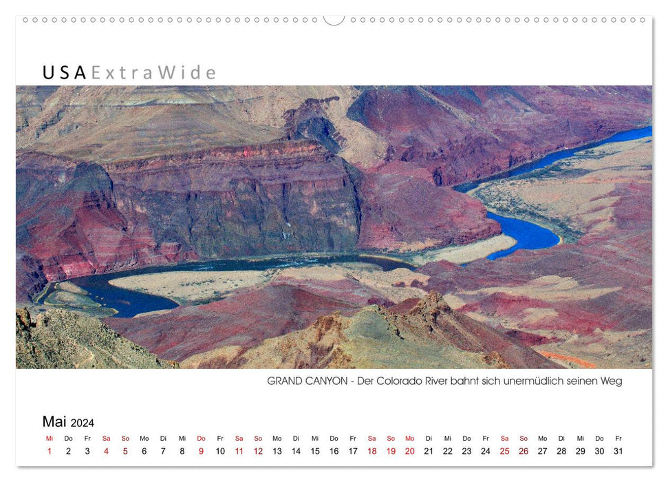 GRAND CANYON panoramic pictures (CALVENDO wall calendar 2024) 