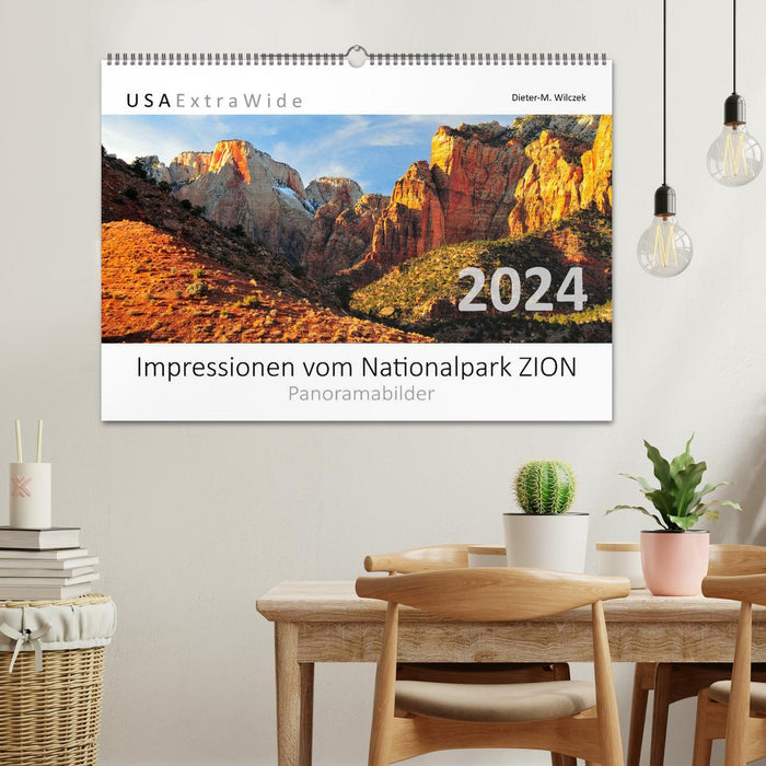Impressionen vom Nationalpark ZION Panoramabilder (CALVENDO Wandkalender 2024)