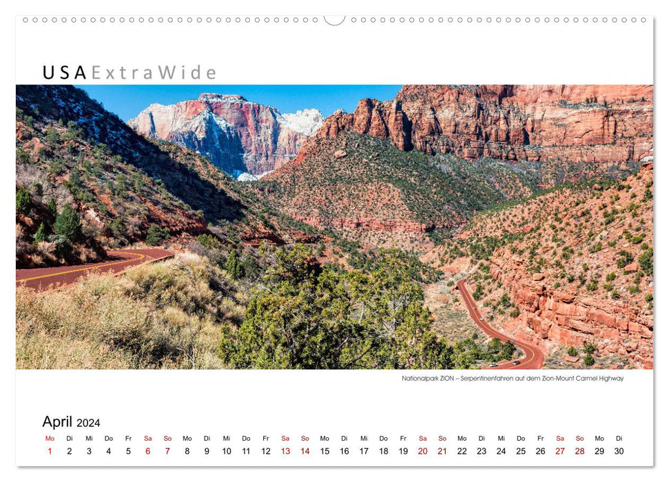 Impressionen vom Nationalpark ZION Panoramabilder (CALVENDO Wandkalender 2024)