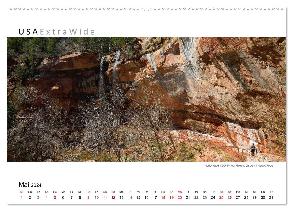 Impressionen vom Nationalpark ZION Panoramabilder (CALVENDO Premium Wandkalender 2024)