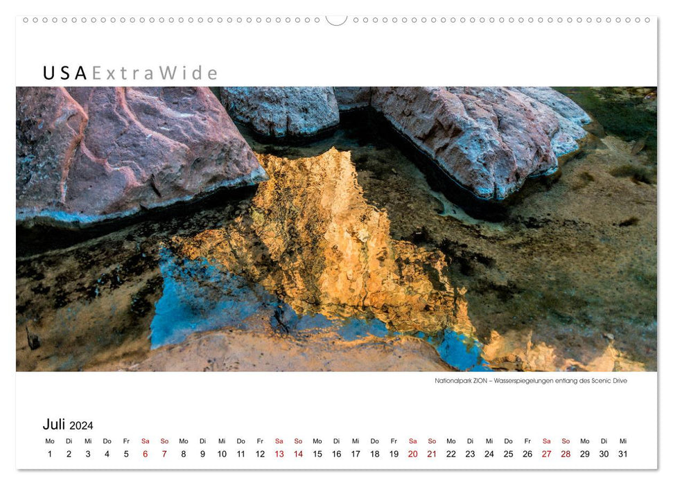 Impressionen vom Nationalpark ZION Panoramabilder (CALVENDO Premium Wandkalender 2024)