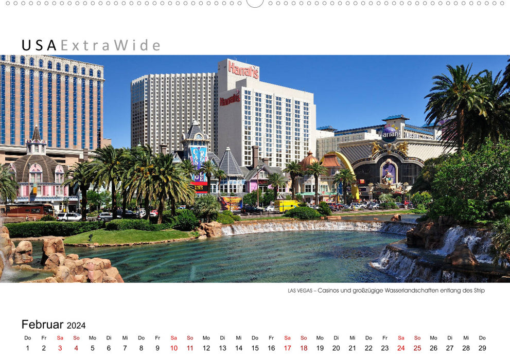 Impressionen aus LAS VEGAS Panoramabilder (CALVENDO Premium Wandkalender 2024)