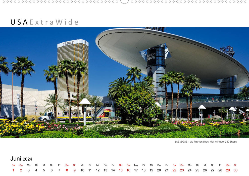 Impressionen aus LAS VEGAS Panoramabilder (CALVENDO Premium Wandkalender 2024)