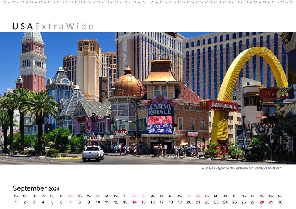 Impressionen aus LAS VEGAS Panoramabilder (CALVENDO Premium Wandkalender 2024)