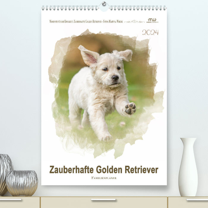 Magical Golden Retrievers (CALVENDO Premium Wall Calendar 2024) 
