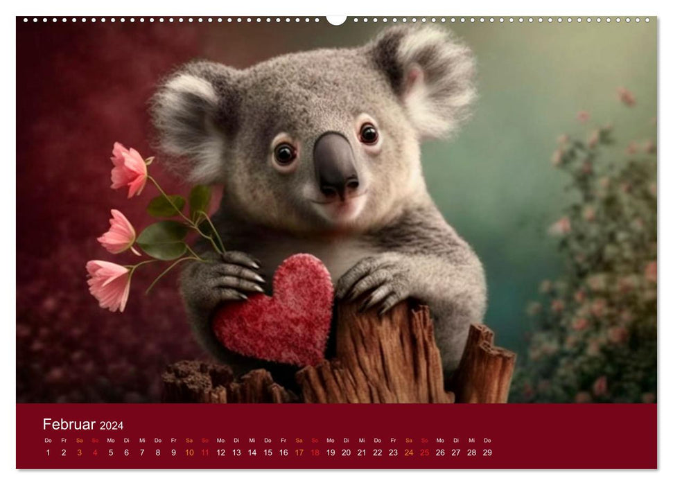 Die Koalas sind los! Ein Jahr voller Bärenspaß (CALVENDO Wandkalender 2024)