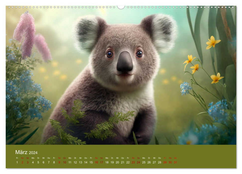 Die Koalas sind los! Ein Jahr voller Bärenspaß (CALVENDO Wandkalender 2024)