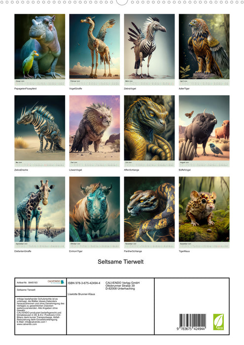 Strange Animal World (CALVENDO Premium Wall Calendar 2024) 